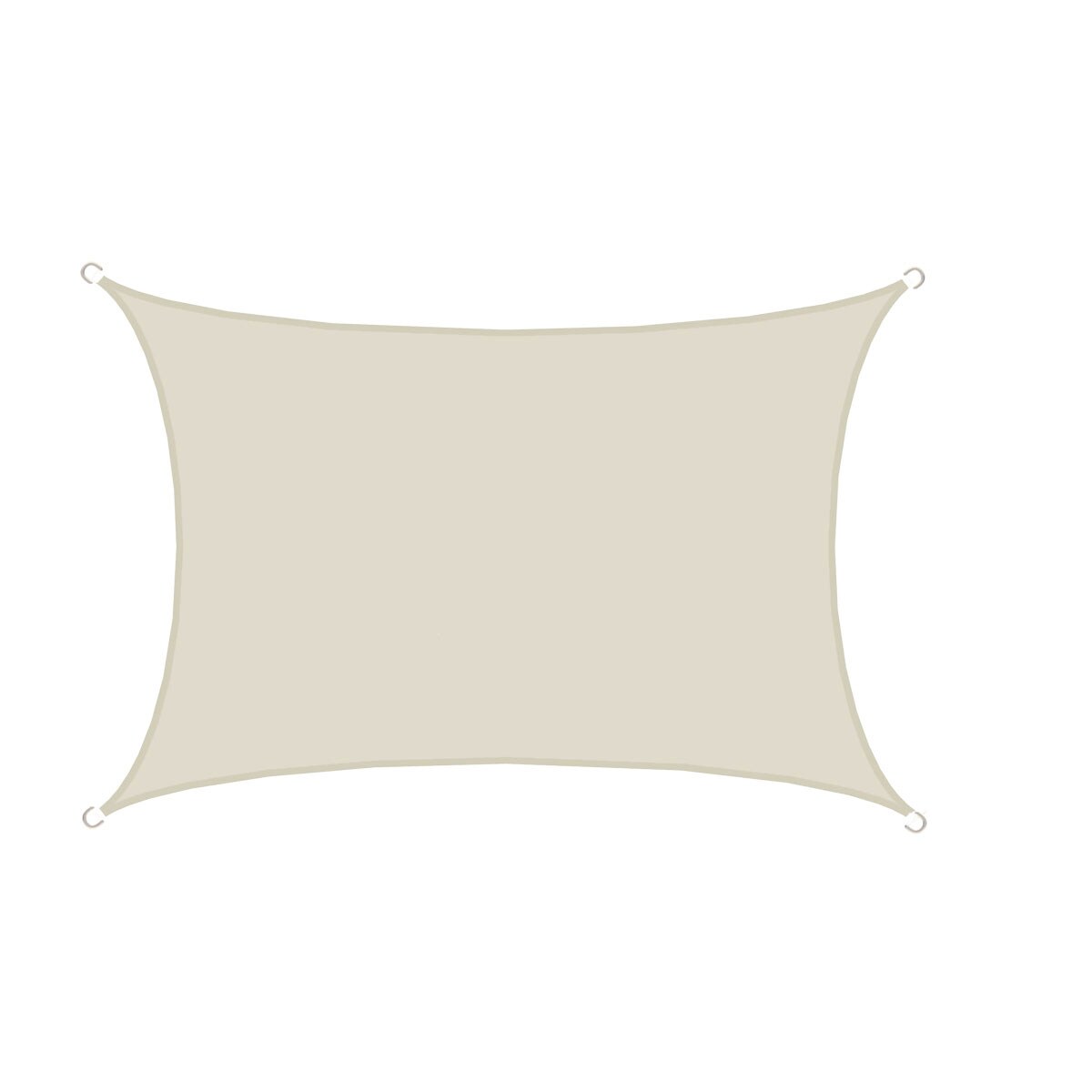 UPF50+ UV Sonnensegel 3x5 Polyester Rechteck Wasserabweisend Garten Balkon Beige