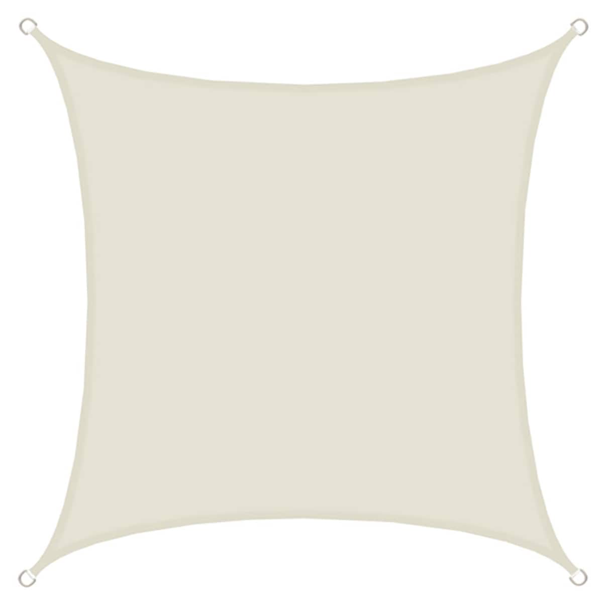 UPF50+ Sonnensegel 2x2 Polyester Quadratisch Wasserabweisend Garten Balkon Beige 