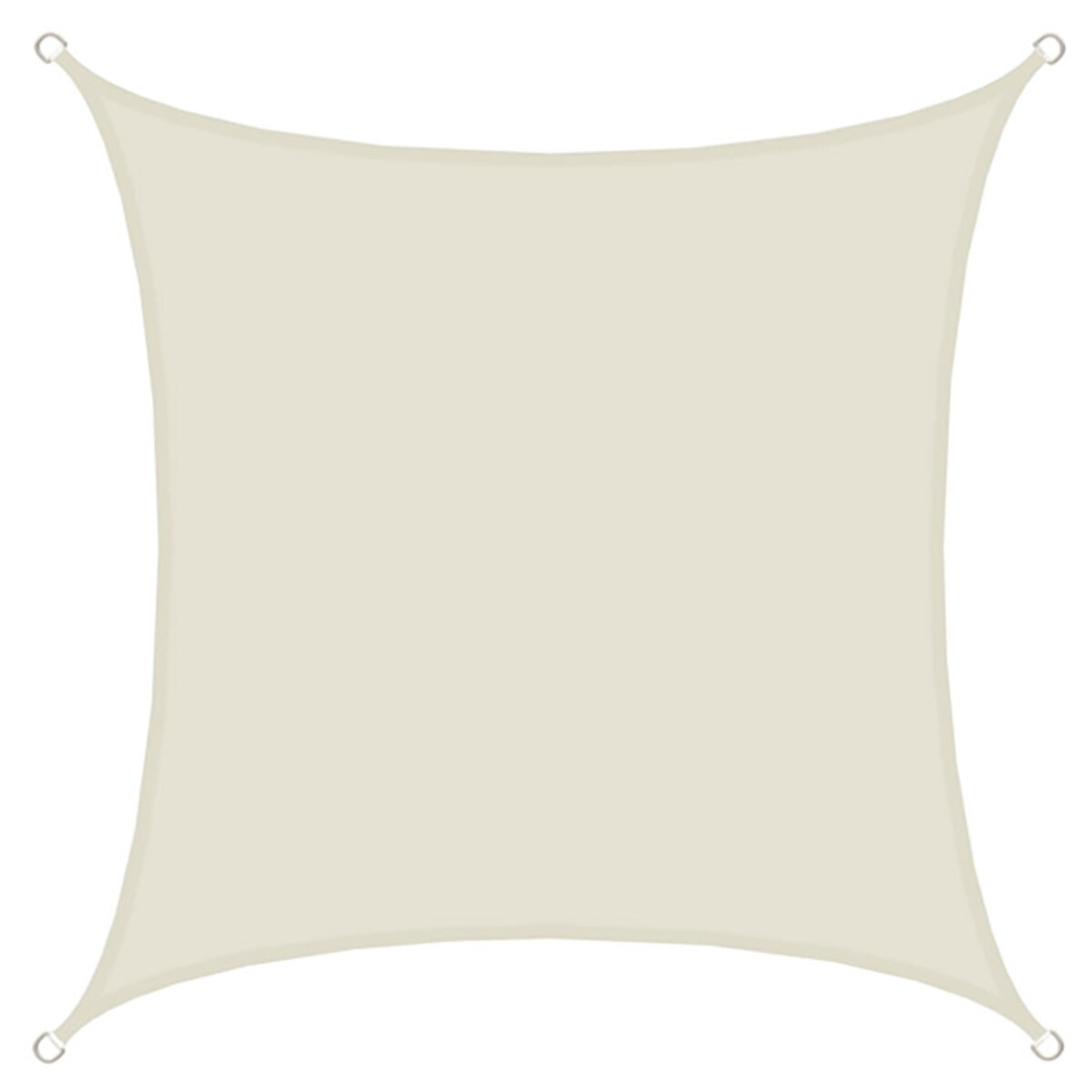 UPF50+ Sonnensegel 2x2 Polyester Quadratisch Wasserabweisend Garten Balkon Beige