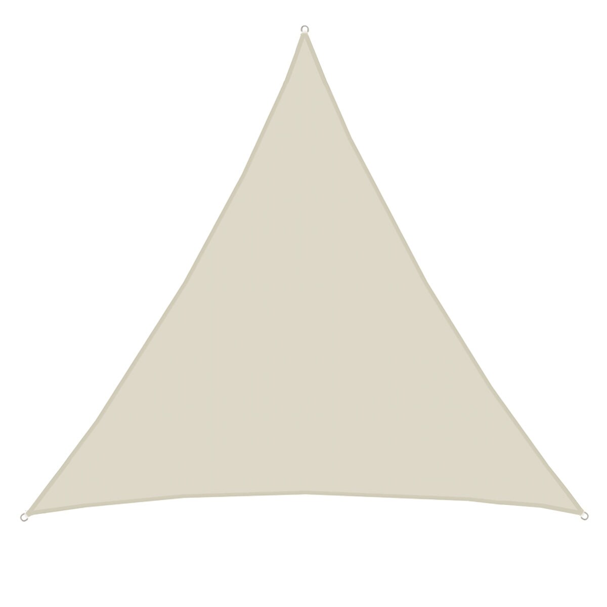 UPF50+ UV Sonnensegel 7x7x7 Polyester Dreieck Wasserabweisend Garten Segel Beige