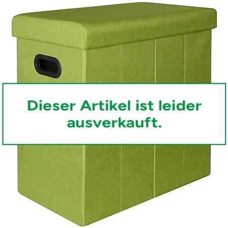 Faltbarer Wäschekorb 70L Wäschetruhe mit Deckel Wäschebox Wäschesammler Leinen-Optik Grün 