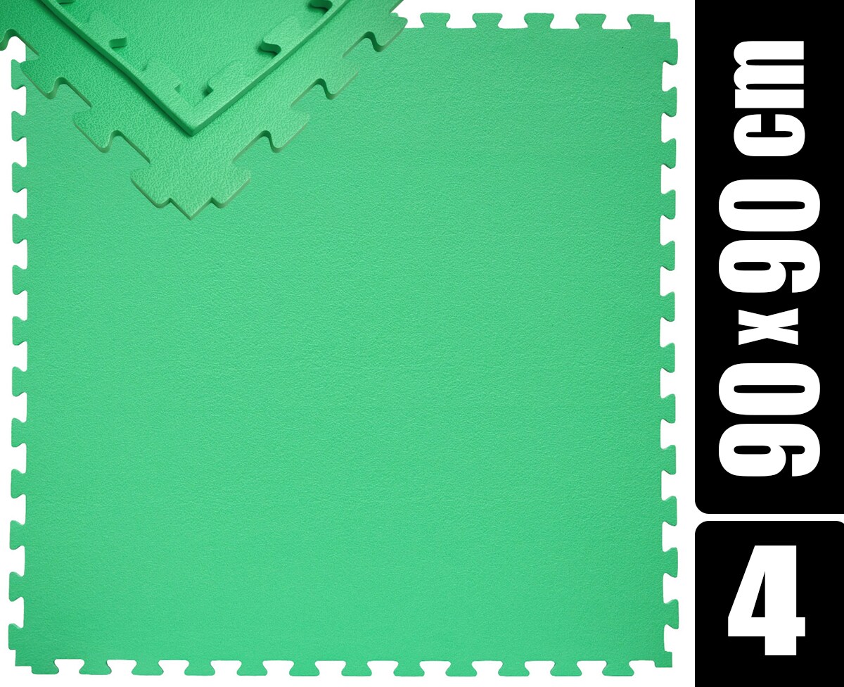180x180 XL Trainingsmatte mit Rand - 4er Set 90x90 Bodenmatte 