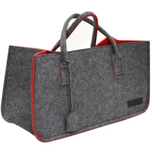 Schwerlast Filztasche - 50x25x25 Filz Einkaufstasche - Kamintasche Kaminholzkorb 