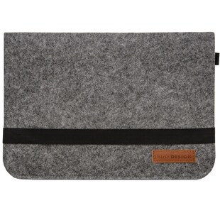 13.3 Filz Laptop-Tasche 35x24 cm Tablet Hülle MacBook Pro Air iPad Surface Grau 