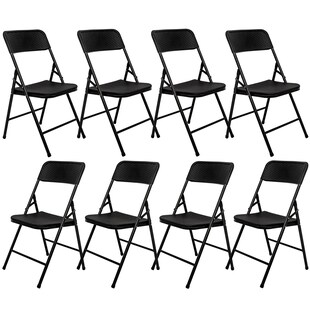 8 Klappstühle bis 150kg - 50x46x83,5 Balkonstuhl - Gartenstuhl in Rattan-Optik 