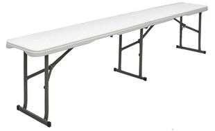 Kunststoff Bierbank - Klappbar 182x27x43 - Sitzbank - Gartenbank Camping Bank 