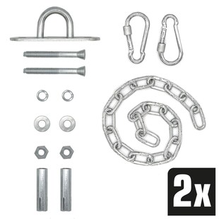 2 x 230kg Hängesessel Kette mit Deckenhaken - Aufhängung für Schaukel Hängematte 