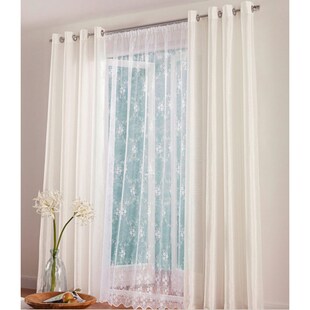 2x My Home Gardine mit Blumenabschluss -175x160cm 