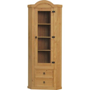 Eckschrank New Mexico Kiefer massiv natur Mexiko Wohnzimmer Vitrine Schrank 