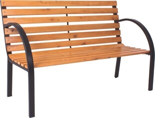 Garden Pleasure Parkbank Bellevue Stahl Holz Garten Bank Sitzbank Möbel 