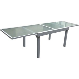 Garden Pleasure Ausziehtisch 135/270x90 Garten Terrasse Alu Glas Tisch Esstisch 
