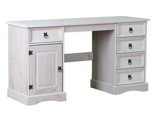 Schreibtisch New Mexico Kiefer massiv grau Arbeitstisch Büro Computer PC Tisch 