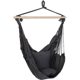 Hängesessel TOBAGO Hängestuhl Hängematte Hängesitz Schaukel 2 Kissen anthrazit 