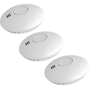 3x Cordes Mini Funk Rauchmelder CC-80 Feuer Melder Brandmelder Feueralarm Alarm 