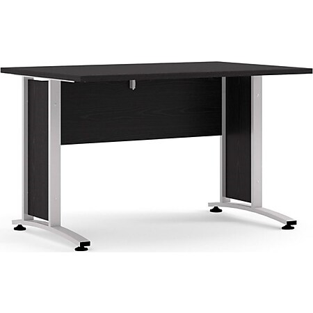 Prisme Schreibtisch schwarze Esche silbergrauer Stahl Bürotisch Arbeitstisch Computertisch Büro Tisch 