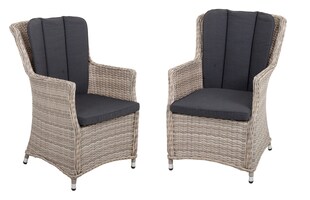 Armsessel Gartensessel Relaxsessel Stuhl Garten Balkon Sessel Rattan Optik 