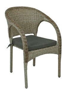 2x Polyrattan Stuhl Stapelstuhl Gartenstuhl Rattan Optik Gartensessel Stapelbar 