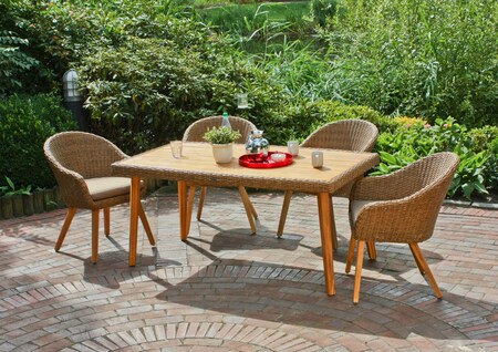 Garden Pleasure 5tlg Lounge Sessel Rattan Tisch bei Sitzgruppe Set Marktkauf Optik bestellen Garten online Sofa