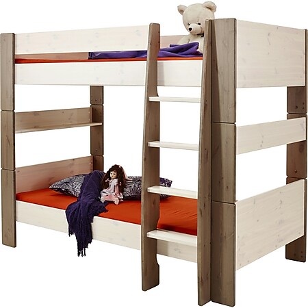 Molly Kids Kiefer Kinderbett 90x200 Kinderzimmer Holz Bett Einzelbett weiss 