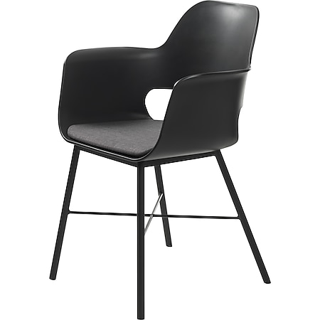 Esszimmerstuhl schwarz grau Essstuhl Lehnstuhl Stuhl Set Stühle Küchenstuhl 