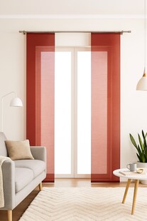 2x Vorhang 245x57cm Schiebevorhang Gardine transparent Flächenvorhang Vorhänge 