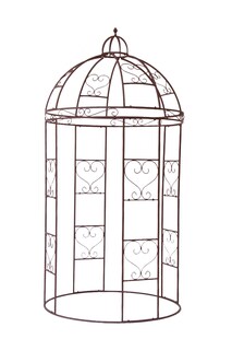 Metall Rosenbogen Rost Optik Tor Rankhilfe Rosen Rankgitter Garten Pavillon 