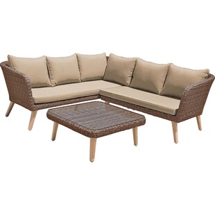 Sitzgarnitur Sitzgruppe Holz Garten Lounge Set Gartenmöbel Massiv Tisch Sofa 