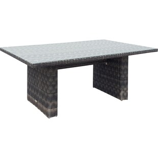 Polyrattan Gartentisch 200x100 Glastisch Esstisch Gartenmöbel Tisch Metall 