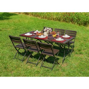 6tlg. Tischgruppe Gartenmöbel Gartentisch Stuhl Garten Sessel Gartensessel Tisch 