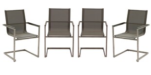 4x Gartensessel Freischwinger Gartenstuhl Metall Campingstuhl Hochlehner Set 