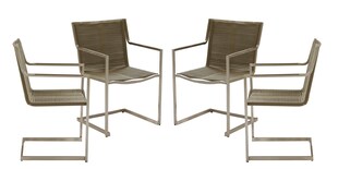 4x Gartensessel Freischwinger Gartenstuhl Metall Campingstuhl Hochlehner Set 