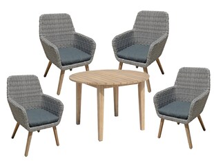 Garden Pleasure Lounge Set Garten Sitzgruppe Sessel Tisch Rattan Optik Armsessel 