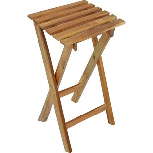 2x Hocker Eukalyptus Klapphocker FSC Holz Gartenhocker Garten Beistelltisch Holz 