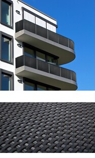 Polyrattan PVC Sichtschutz Matte 300x90 Balkon Zaun Windschutz anthrazit 