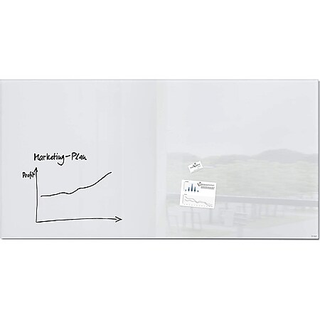 Sigel GL225 Glas Whiteboard Artverum super-weiß 200x100 cm Magnettafel Board 