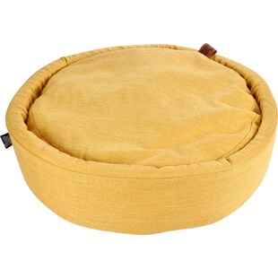 Hundekorb Haustier Katzen Bett Hunde Kissen Hundebett Schlafplatz Haus goldgelb 