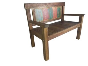 Teak Bank TIMOR 2-Sitzer Holz Sitzbank Gartenbank Garten Möbel Holzbank massiv 