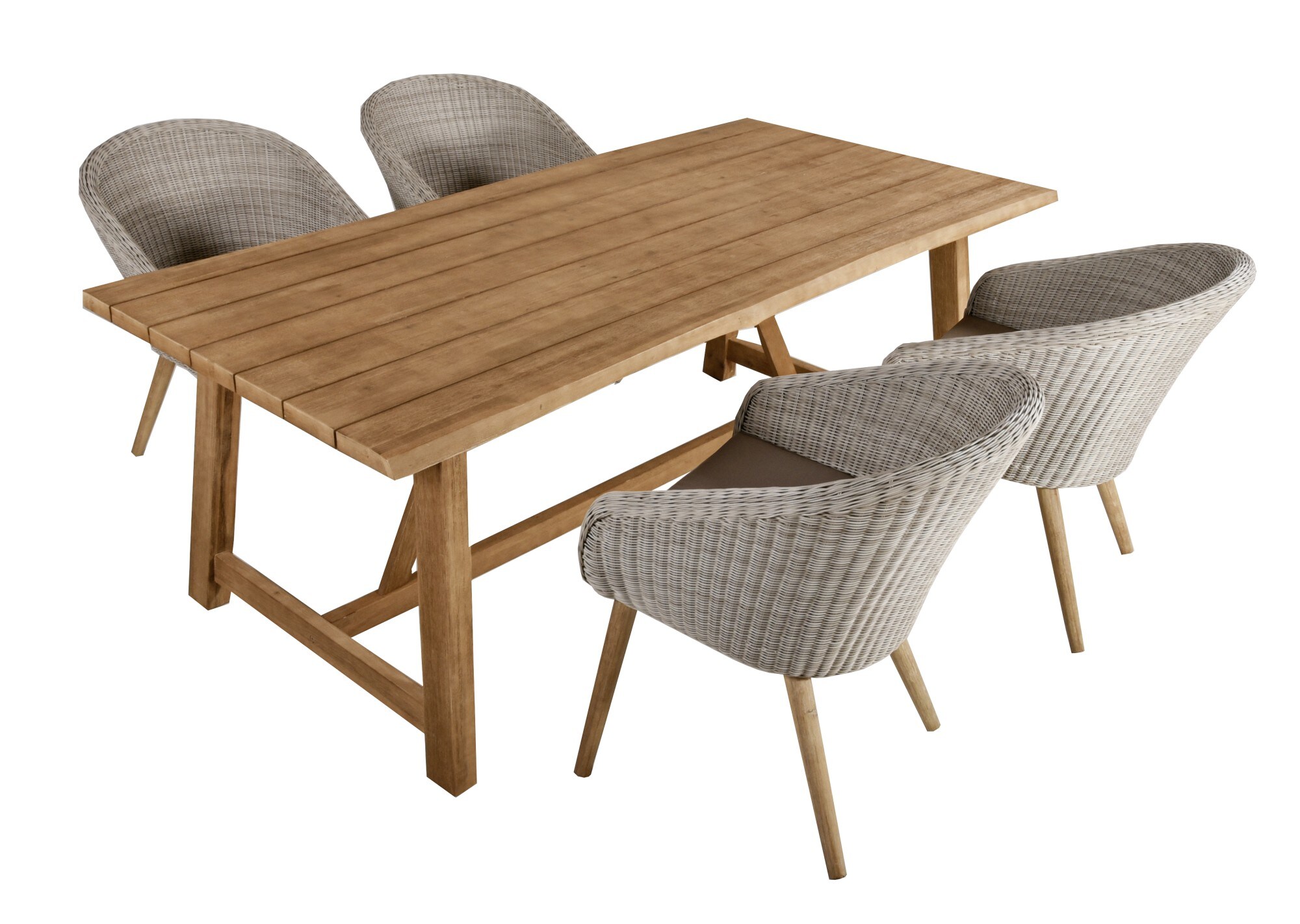 Tectake 3-tlg. Sitzgruppe Industrial - Esstisch + 2 Stühle In Eiche