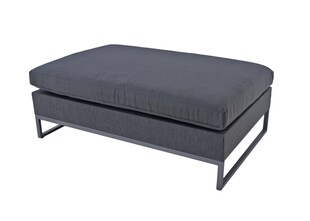 Polsterhocker YARA Garten Möbel Lounge Hocker grau Garnitur Metall Outdoor 