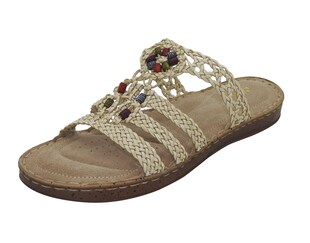 Damen Pantolette Airsoft Flecht-Optik 