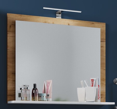 Bad LED Wandspiegel mit Regal Badspiegel Lichtspiegel online kaufen 