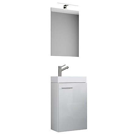 Slito Bad Möbel Set Waschbecken Unterschrank Wandspiegel Badezimmer Waschtisch 