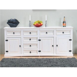 Sideboard New Mexiko Holz Anrichte Buffet Schubladen Kommode Schrank weiß 