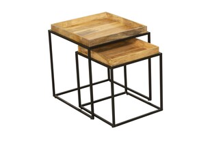 INTERIA Home & Living Beistelltisch BANGALORE, 2er-Set Gartentisch Tisch Garten 