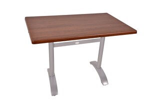 Bistrotisch Set Bennet 110x70cm Tischgestell Aluminium silber matt Garten Tisch 