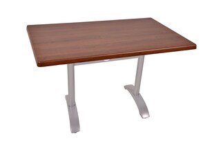 Bistrotisch Set Bennet 120x80cm Tischgestell Aluminium silber matt Garten Tisch 