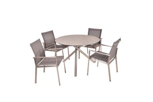 Garden Pleasure 5-tlg. Garten Tischgruppe Sitzgruppe Tisch Stuhl Möbel Metall 