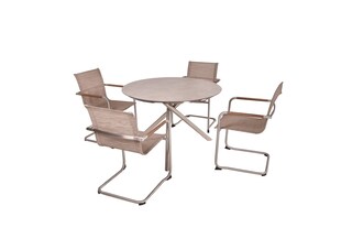 Garden Pleasure 5-tlg. Garten Tischgruppe Sitzgruppe Tisch Stuhl Möbel Metall 