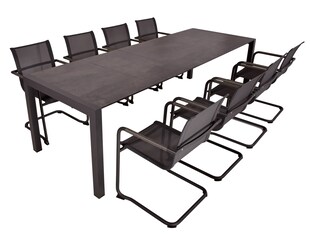 Garden Pleasure 9-tlg. Garten Tischgruppe Sitzgruppe Tisch Stuhl Aluminium 