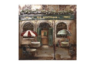 3D Metallbild English Pub Metall Wandbild Retro Bild Bar Küche Wohnzimmer Deko 